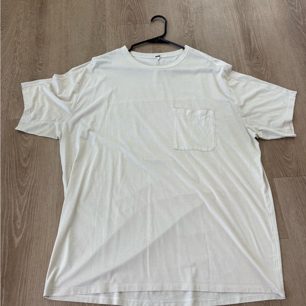 Lulu Oversized White Men's T-Shirt